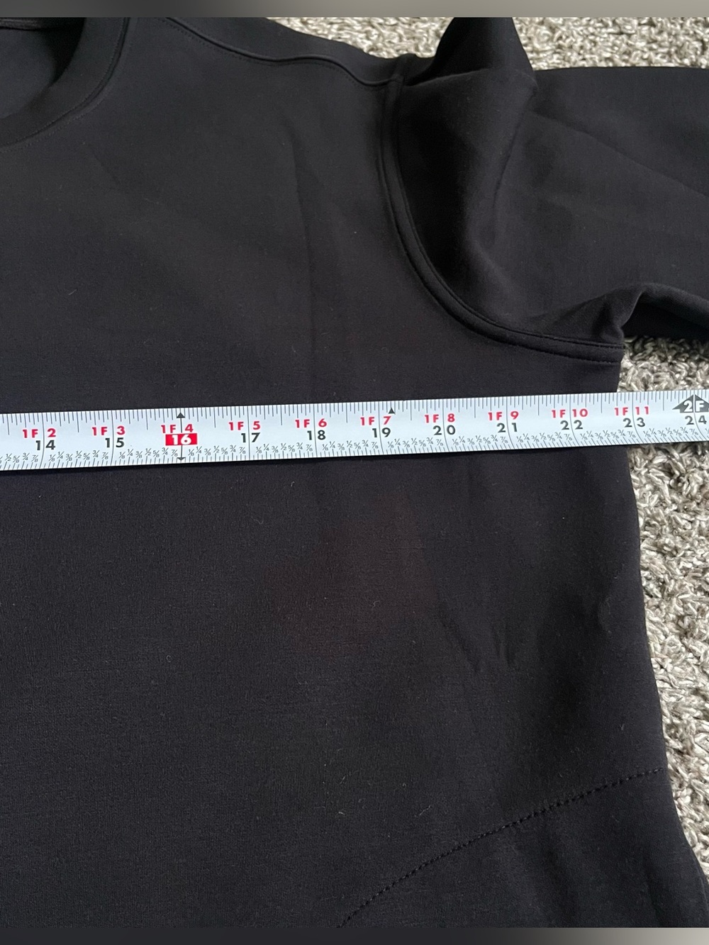 SPANX Air Essentials Crewneck Long Sleeve Dress Black Comfy Sporty Pockets $148 - Picture 4 of 8